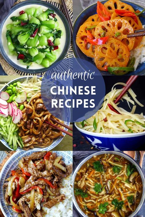 A collection of authentic Chinese recipes featuring a wide range of classic dishes. They provide easy-to-follow instructions and useful tips. Chinese Side Dishes, Healthy Chinese Recipes, Traditional Chinese Food, Chinese Dinner, Homemade Chinese Food, Authentic Asian Recipes, Asian Dinner Recipes, Chinese Vegetables, Best Chinese Food