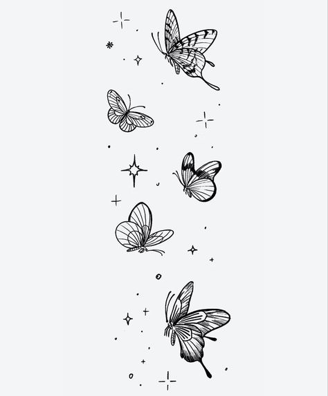 Butterflies In Flight Tattoo, Floating Butterfly Tattoo, Butterfly Space Tattoo, Butterfly In Flight Tattoo, Fading Butterfly Tattoo, Flying Butterflies Tattoo, Butterfly Trail Tattoo, Butterfly Flying Tattoo, Flying Butterfly Tattoo