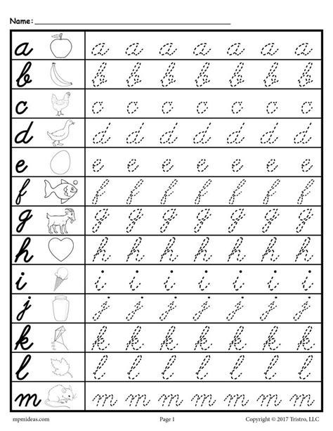 Cursive Letter Tracing Worksheets - Lowercase Letters A-z Cursive Alphabet Printable, Lowercase Letters Printable, Cursive Small Letters, Palmer Method, Lowercase Cursive Letters, Cursive Letters Worksheet, Cursive Writing Practice Sheets, Cursive Worksheets, Cursive Handwriting Worksheets