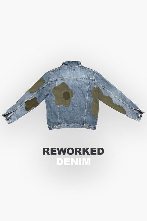 Reworked Denim Jacket, Reworked Jacket, Reworked Jeans, Reworked Clothing, Reworked Denim, Oversized Jean Jacket, Sewing 101, Oversized Denim Jacket, Upcycled Fashion