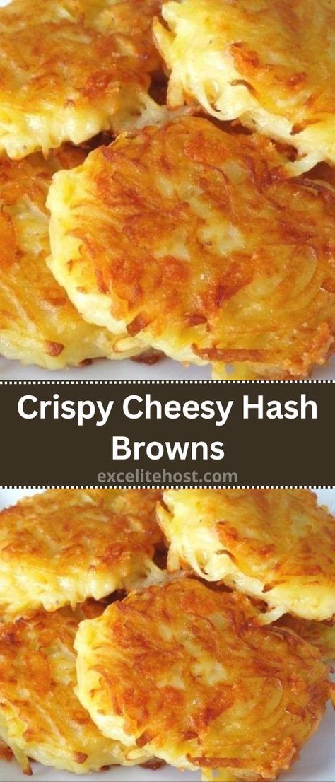 Crispy Cheesy Hash Browns Crispy Cheesy Hashbrown Patties, Crispy Cheesy Hashbrowns, Homade Hashbrowns, Hash Brown Potatoes Recipes, Cheesy Hash Brown Potatoes, How To Make Hashbrowns From Scratch, Crispy Hashbrowns Homemade, Home Made Hashbrowns Easy, Hash Brown Patty Recipes