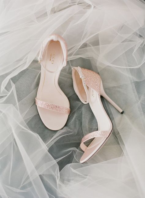 the cinderella project: because every girl deserves a happily ever after: Tuesday: Gucci Blush Pink Wedding Shoes, Hak Tinggi, Pink Wedding Shoes, Fun Wedding Shoes, Bbq Wedding, Gold Glam, Spring Couture, Wedding Theme Colors, Couture Week