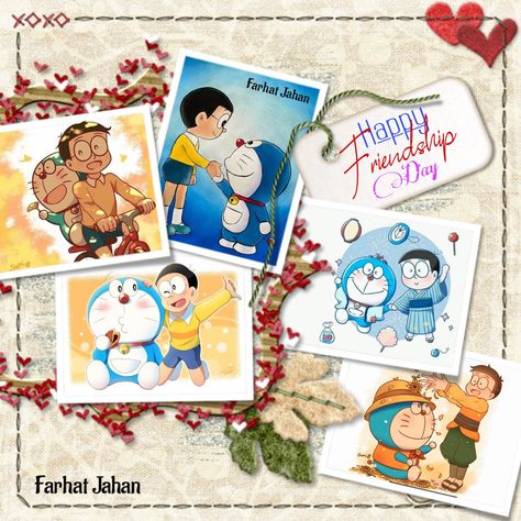 Doremon Nobita Friendship Quotes, Nobita And Doraemon Friendship, Doraemon And Nobita Friendship, Doraemon Photos, Happy Friendship Day Card, Happy Promise Day Image, Doraemon And Nobita Friendship Wallpaper, Cartoons Aesthetic, Chocolate Photography