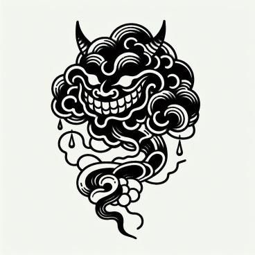 Best Flash Tattoo, Japanese Tattoo Flash Art, Asian Flash Tattoo, Demon Flash Tattoo, Japanese Black Tattoo, Small Tattoos Japanese, Japanese Old School Tattoo, Japanese Tattoo Simple, Old School Japanese Tattoo