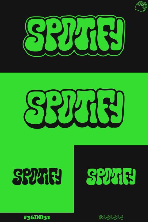 "Spotify" Typography logo which I created for the brand using a custom font face from scratch. I wanted to create a re-brand for the popular music platform Spotify, using the same base colours, I wanted to create a text based logo in a fun, flowy way which is enjoyable to look at. If you are in need of a logo for your brand and you like the style of this logo, feel free to contact me! I look forward to working with you! Rave Typography, Flowy Fonts, Spotify Font, Clay Packaging, Text Based Logo, Spotify Logo, Logo Tutorial, Create Logo Design, Editing Tips