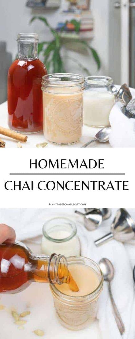 Chai Tea Concentrate Recipe, Tea Concentrate Recipe, Chai Tea Concentrate, Chai Concentrate, Homemade Chai Tea, Hot Tea Recipes, Tea Concentrate, Hot Chai, Homemade Chai