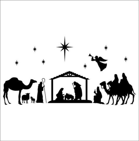 Navity Scene, Nativity Scene Silhouette, Nativity Svg, Christmas Contests, Nativity Silhouette, Christmas Nativity Scene, Easy Christmas Diy, Wise Men, Christian Christmas