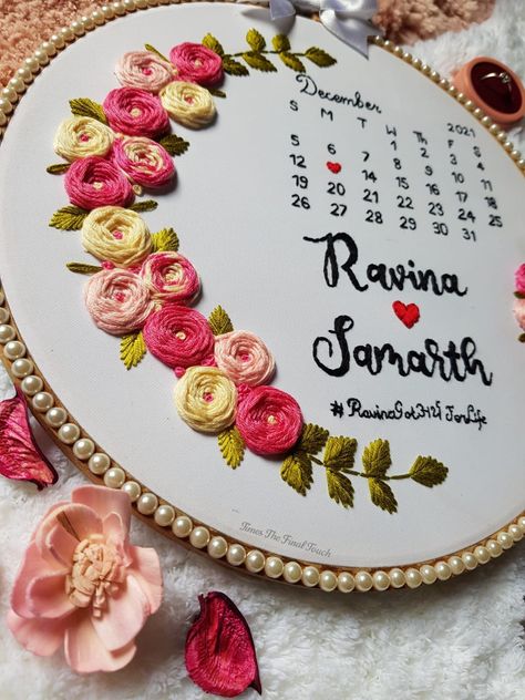 Embroidery Loop For Wedding, Embroidery Clock, Wedding Embroidery Hoop, Naruto Wallpapers, Embroidery Hoop Art Diy, Stylish Alphabets, Crochet Case, Embroidery Wedding, Embroidery Hoop Wall Art