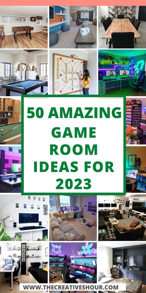 Small Game Room Ideas, Boys Gaming Room, Teen Playroom, Kids Hangout Room, Hangout Room Ideas, Teen Hangout Room, Teen Game Rooms, Basement Game Room Ideas, Modern Game Room