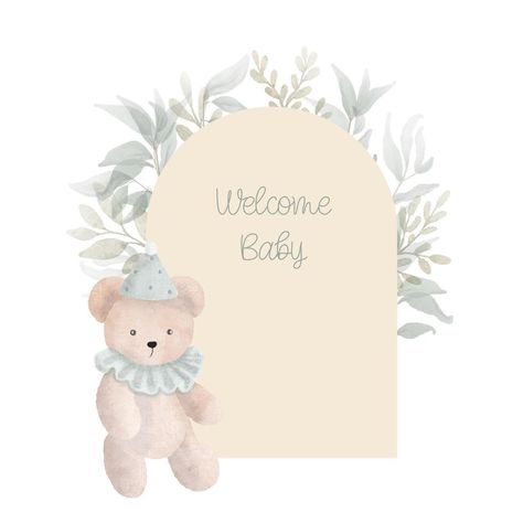 Welcome Baby Boy, Shower Vintage, Baby Boy Cards, Baby Art Projects, Baby Boy Announcement, Baby Shower Gift Basket, Birthday Card Craft, Baby Posters, Baby Shower Card