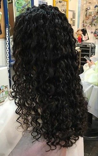 Naturally Curly Black Hair, Black 2c Hair, Black Dyed Curly Hair, Black Permed Hair, 3b Long Hair, Curly Hair Back View, Jet Black Curly Hair, Very Long Curly Hair, Long Black Curls