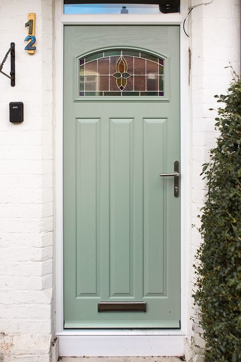 Sage Garage Door, Sage Green Garage Door, Sage Green Doors Exterior, Sage Green Front Door Colors, Sage Front Door, Sage Green Front Door, Door Paint Color Ideas, Sage Door, Sage Green Door