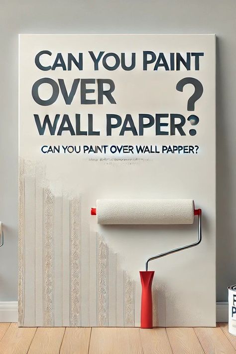 A wall with a roller brush halfway through painting over wallpaper, providing advice on how to paint over wallpaper effectively. Can You Paint Wallpaper, How To Cover Up Wallpaper, How To Paint Wallpapered Walls, Painting Over Wallpaper How To, Paint Over Wallpaper Before And After, Can You Paint Over Wallpaper, How To Paint Over Wallpaper, Painting On Wallpaper, Remove Wallpaper Glue