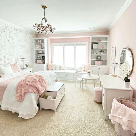 Girls Dream Bedroom, Girls Room Design, Dream Bedroom Inspiration, Teen Bedroom Designs, Girl Bedroom Designs, Teen Bedroom Decor, Girl Bedroom Decor