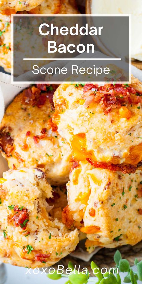 Cheese And Bacon Scones Recipe, Savoury Scones Recipe, Scones Savory, Scone Dough, Bacon Scones, Savory Scones Recipe, Savoury Scones, Cheese Scone Recipes, Breakfast Scones