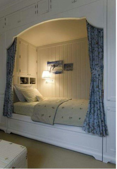 Hide Away Alcove Bed, Bed Nook, Built In Bed, Dream House Rooms, Dream Room Inspiration, Dream House Interior, Loft Spaces, House Room, Cozy Room