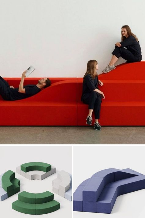 Modular Conversation Pit, Modular Classroom Furniture, Modular Design Furniture, Interactive Furniture Design, Modular Kids Furniture, Modular Outdoor Furniture, Modular Furniture Office, Multipurpose Room Design, Module Furniture