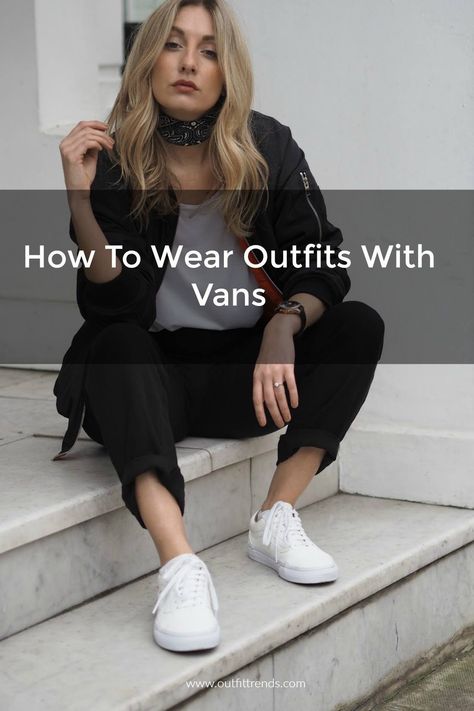 Vans Shoes are the perfect feet comforters. Now walk in style with our list of outfits that you can wear with vans shoes, lets be comfortable in fashion. White Vans Work Outfit, Business Casual With Vans Women, How To Wear Vans Shoes Outfit, How To Style Vans Women, Vans Ward Outfit Women, Grey Vans Outfit Women, Business Casual Outfits For Women With Vans, Leather Vans Outfit, Van Shoes Outfit Women