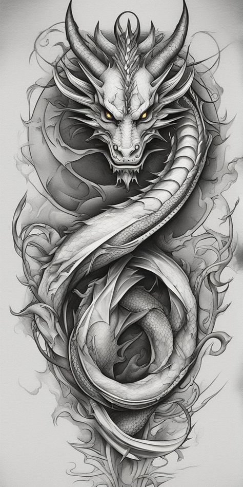 Unique Dragon Tattoo For Men, Tattoo Dragon Design, Dragon Face Drawing, Wow Tattoo, Black Dragon Tattoo, Dragon Tattoo Drawing, Celtic Dragon Tattoos, Dragon Tattoo Sketch, Dragon Tattoo Ideas