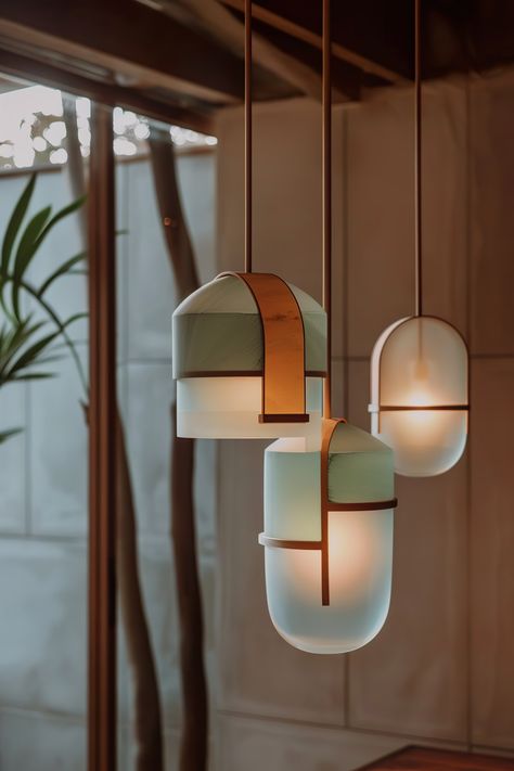 Learn why Japandi Pendant Lights are perfect for modern homes. Explore how these lights combine modern aesthetics with timeless functionality. 🖼️💡 Light Fixture Aesthetic, Noguchi Pendant Light, Industrial Design Lighting, Entrance Hall Lights, Diy Ceramic Pendant Light, Mid Century Modern Dining Room Chandelier, Acoustic Pendant Light, Cool Pendant Lights, Green Ceiling Light