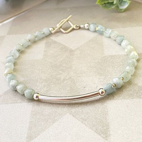 Blue Bead Bracelet, Silver Bar Bracelet, Bracelet Valentines, Blue Stones Jewelry, Multi Wrap Bracelet, Bracelet Stacking, Blue Beaded Bracelets, Jewelry Making Bracelet, Bar Bracelet