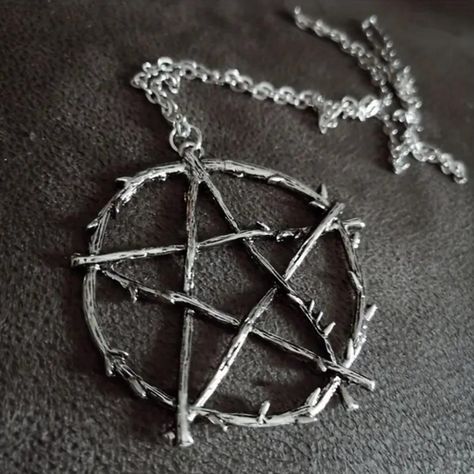 Brand New! Details: Type: Pendant Necklace The Main Material: Zinc Alloy Size: Height 1.1 X Length 0.98 Wicca Pentagram, Wicca Necklace, Grunge Necklace, Witch Pendant, Pagan Necklace, Wiccan Necklace, Pentagram Necklace, Witch Necklace, Pentagram Pendant