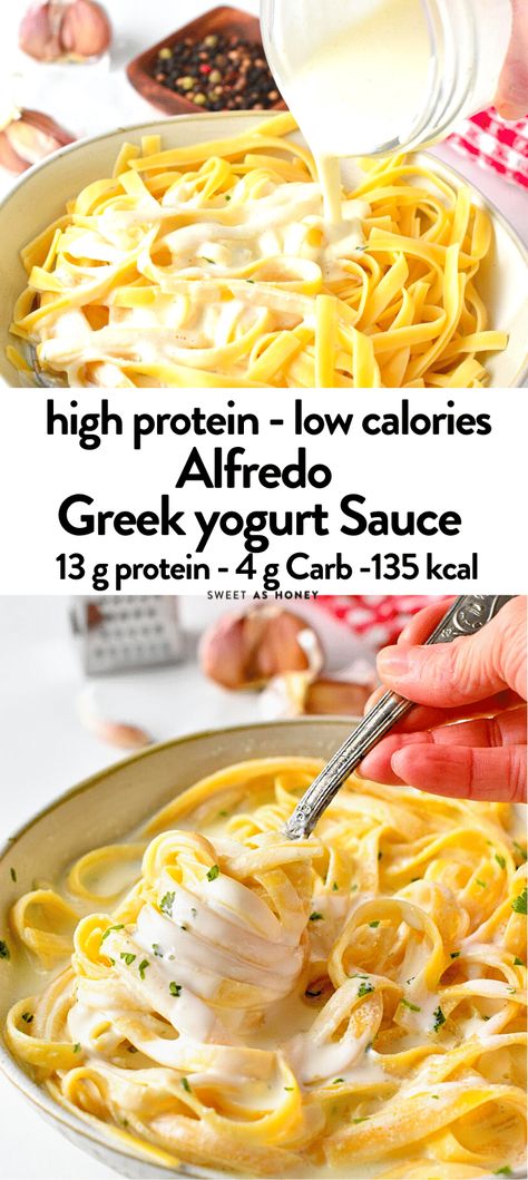 Yogurt Pasta Sauce, Yogurt Alfredo Sauce, Low Calorie Alfredo Sauce, Greek Yogurt Pasta Sauce, Traditional Alfredo Sauce, Greek Yogurt Alfredo Sauce, Low Fat Alfredo Sauce, Yogurt Pasta, Greek Yogurt Pasta