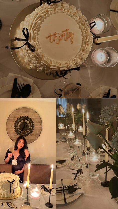 classy thirtieth birthday dinner At Home Birthday Dinner, Classy Birthday Dinner, 30th Birthday Dinner Party, 40th Birthday Dinner, 30th Birthday Dinner, Birthday Dinner Ideas, Classy Birthday Party, Thirtieth Birthday, Elegant Birthday Party