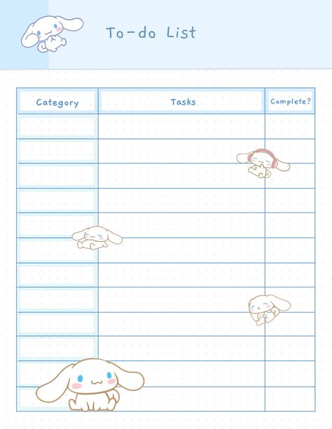 cinnamonroll to-do list template ☺️ #goodnotes5 #notestemplate #todolist #sanrio #cute #kawaii #productivity #notes #aestheticnotes #cinnamonroll #sanriocharacter #hellokittyandfriends Sanrio School Timetable, Sanrio To Do List Template, Sanrio Checklist, Sanrio Digital Planner, Kawaii Planner Printables Free, Sanrio Planner Printables, Sanrio Goodnotes, Goodnotes List Template, Digital To Do List Template