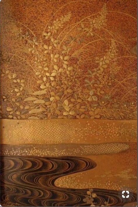 My Favorite Water Quilting Design - Artful Quilting and Sewing Japanese Lacquer, Japanese Lacquerware, Japanese Screen, Art Chinois, Japon Illustration, Art Japonais, Ukiyo E, Caramel Brown, Japanese Painting