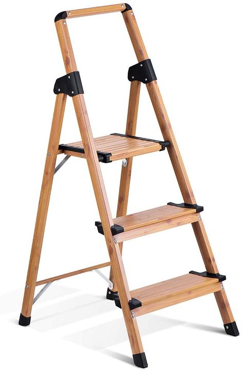 Kitchen Step Ladder, 3 Step Stool, Portable Ladder, 3 Step Ladder, Kitchen Ladder, Step Treads, Kitchen Step Stool, Folding Step Stool, Folding Ladder