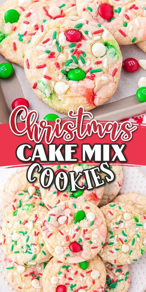 Christmas Cake Mix Cookies No Chill No Spread Gingerbread Cookies, Cake Mix Pudding Cookies, Christmas Cookies Recipes Holiday Xmas, Christmas Cake Mix Cookies, Cookies Board, Jar Cookies, Christmas Cookie Cake, Christmas Cookie Swap, Christmas Cookie Recipes Holiday