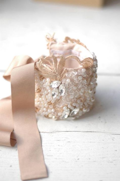 Bridal bracelet, wedding cuff by www.parantparant.se Wedding Cuff Bracelet, Raindrops And Roses, Bridal Cuff, Wedding Cuff, Blushing Bride, Peach Blush, Pink Peony, Wedding Bridal Jewellery, Bridal Bracelet