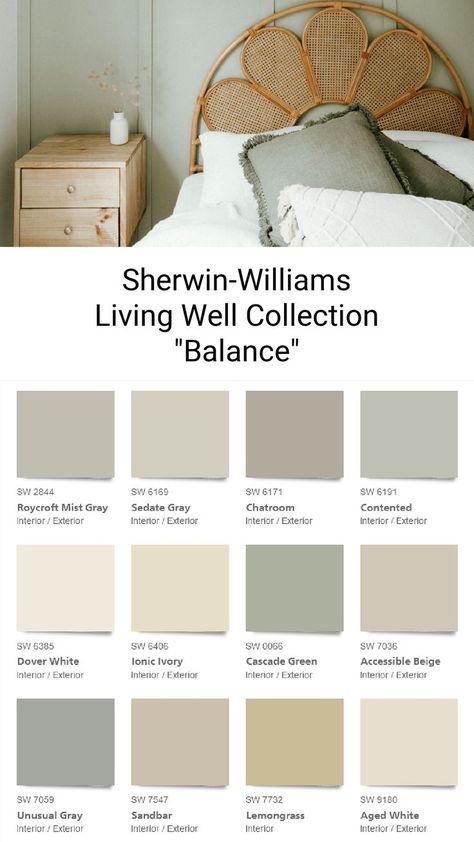 Japandi Paint Colors, Bedroom Sherwin Williams, Paint Colors For Bedroom, Colors For Bedroom, Interior House Colors, Flooring Trends, Bedroom Paint Colors, Wallpaper Bedroom, Interior Trend