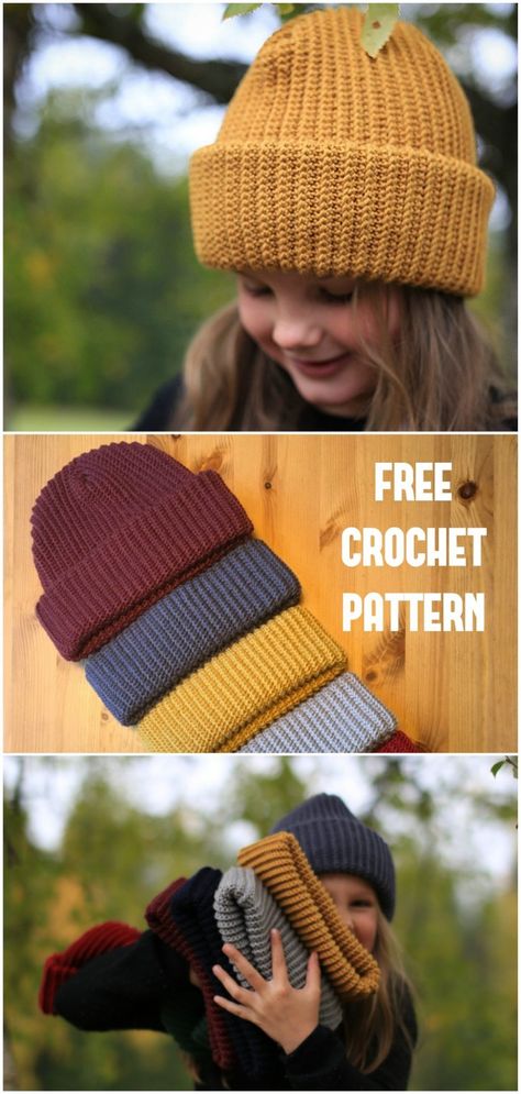 Pola Kupluk, Pola Topi, Hat Crochet Pattern, Confection Au Crochet, Crochet Hat Free, Bonnet Crochet, Pola Amigurumi, Common People, Crochet Beanie Pattern