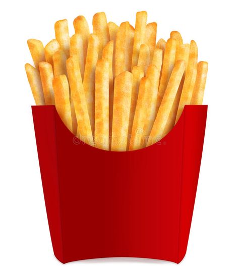 French fries in popular red box. Golden french fries in popular red box with cli #Sponsored , #paid, #Ad, #fries, #red, #french, #popular Freeze French Fries, Path Illustration, Frozen Fries, Potatoes Fries, French Fries At Home, Fries At Home, Food Fries, Mcdonald French Fries, Fries Chicken