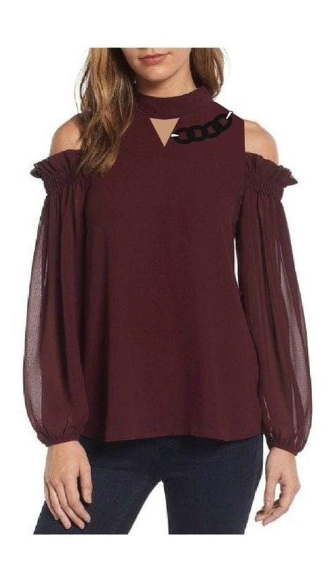 Design Of Blouse, Tops Outfit, Cold Shoulder Sleeves, Fashion Tops Blouse, Outfits Spring, Nordstrom Anniversary Sale, Fashion Attire, Spring Tops, Cold Shoulder Top