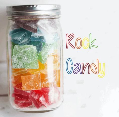 Christmas Rock Candy, Rock Candy Recipe, Make Rock Candy, How To Make Rocks, Hard Candy Recipes, Candy Man, Candy Recipe, Candy Recipes Homemade, Christmas Candy Recipes