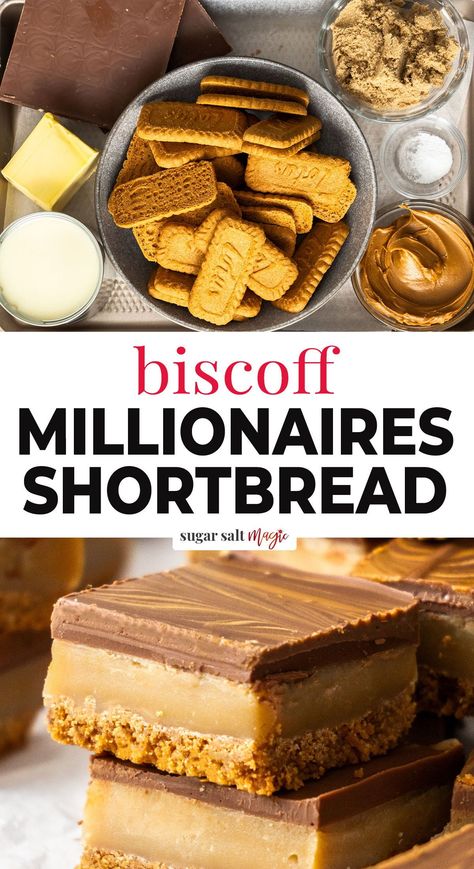 Caramel Biscoff Cake, Biscoff No Bake Cookies, Biscoff Mini Cakes, Recipes With Lotus Biscoff, Biscoff Millionaire Bars, Biscoff Biscuit Recipes, Biscoff Millionaires, Biscoff Squares, Biscoff Caramel Slice