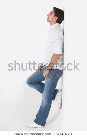 Leaning Against Counter Pose, Leaning On Wall Pose Reference, Pin Against Wall Pose Reference, Pin Against Wall Pose, Leaning Against Wall, Chair Pose, Wall Drawing, Human Poses, Character Poses