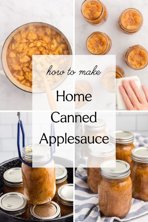 Homemade Applesauce for Canning {Step by Step} Can Applesauce Homemade, Canning Applesauce With Honey, Crockpot Apple Sauce For Canning, Easy Apple Canning Recipes, Canning Homemade Apple Cider, Canning Homemade Applesauce, Apple Sauce Recipes For Canning, Homemade Canned Applesauce, Homemade Applesauce Canning