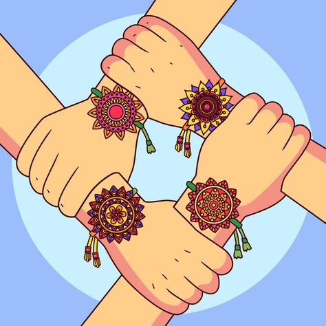 Hand drawn raksha bandhan | Free Vector #Freepik #freevector Rakshabandhan Drawing, Raksha Bandhan Photography, Rakhi Purnima, Happy Rakhi Images, Raksha Bandhan Png, Raksha Bandhan Drawing, Raksha Bandhan Pics, Brother Sister Love, Raksha Bandhan Photos