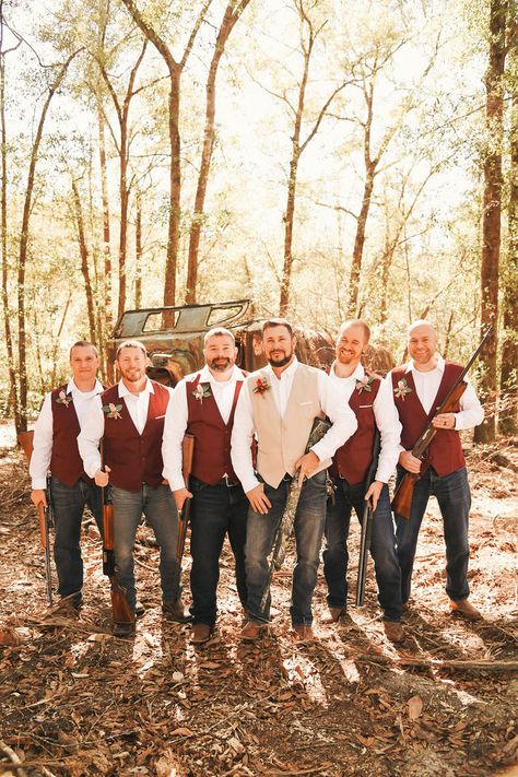 Hunts Wedding by Amber Fletcher Photography Rust Wedding Color Groomsmen Vest, Boho Wedding Groomsmen Jeans, Grooms Rustic Wedding Attire, Rust Groomsmen Attire Jeans, Rustic Orange Groomsmen Attire, Western Groomsmen Attire Burgundy, Terracotta Wedding Groomsmen Jeans, Fall Groomsmen Attire Jeans, Southern Wedding Groom Attire