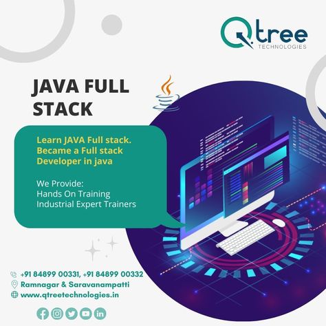 Best Java Training Course in Coimbatore | Qtree Technologies Computer Expert, Learn Java, Core Java, Python Course, Learn Computer Science, Learn Computer, Course Syllabus, Object Oriented Programming, Full Stack Developer