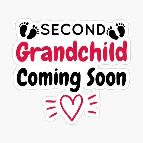 Get my art printed on awesome products. Support me at Redbubble #RBandME: https://www.redbubble.com/i/sticker/Cute-Baby-Announcement-Second-Grandchild-Coming-Soon-Grandchild-Reveal-by-aminespain/108075904.EJUG5?asc=u First Grandchild, Baby Coming, Second Baby, Cute Design, Pick One, Grandchildren, Baby Announcement, Cute Designs