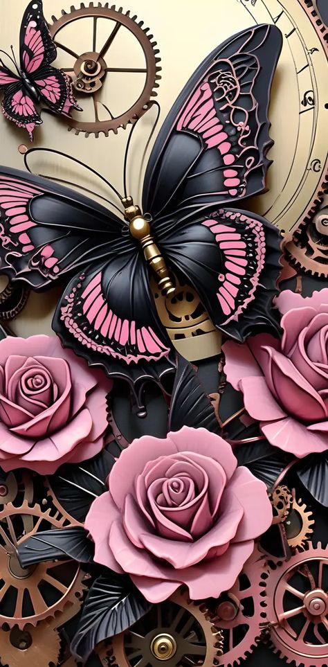 Wallpaper Iphone Elegant, Phone Backgrounds Girly, Cute Wallpapers For Phone Beautiful Wallpaper Backgrounds, Cute Wallpaper Backgrounds Iphone, Elegant Phone Wallpaper, Wallpapers Butterfly, Pink Butterfly Wallpaper, Metal Butterflies, Cute Wallpapers For Android