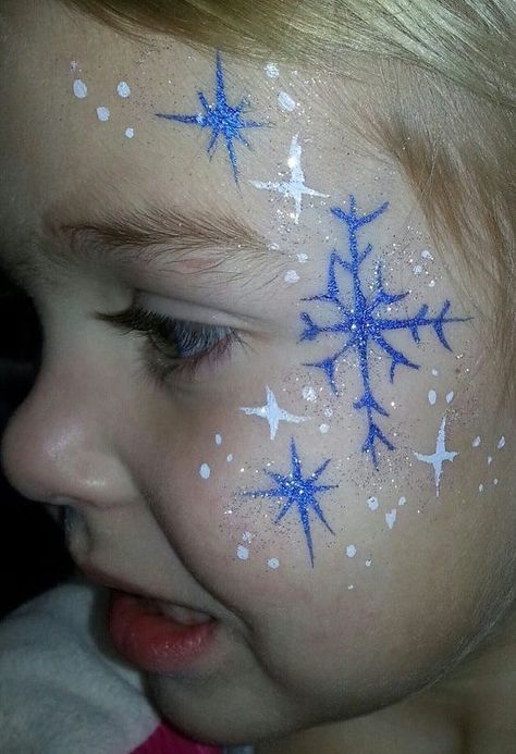 Frozen Face Paint, Elsa Face, Christmas Face Painting, Frozen Face, Cheek Art, Face Painting Easy, Kids Face Paint, Winter Face, Balloon Twisting