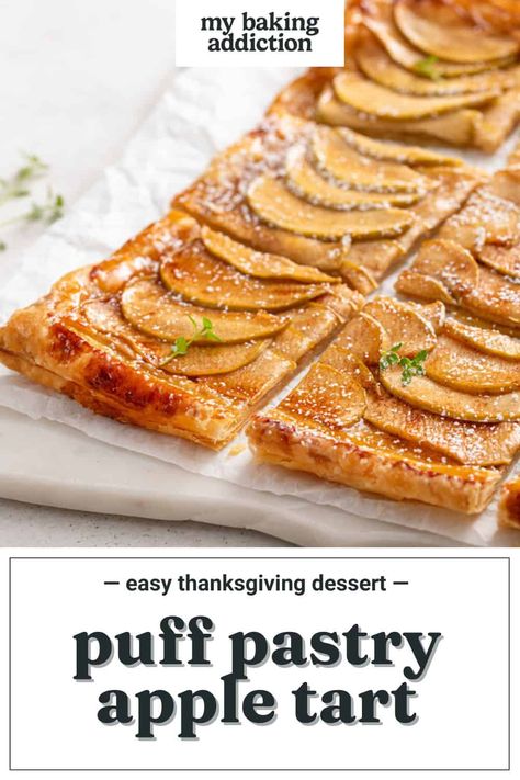 Puff Pastry Apple Tart Apple With Puff Pastry Dessert Recipes, Puff Pastry And Apples, Puff Pastry Apples, Apple Puff Pastry Dessert, Fall Tarts Desserts, Fall Puff Pastry Recipes, Apple Desserts With Puff Pastry, Puff Pastry Apple Recipes, Apple Tarts Recipe Easy