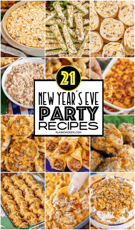 New Year’s Eve Food Sliders, Simple New Year’s Eve Appetizers, New Year’s Eve Snacks Easy, Easy Appetizers For New Years Eve Party, Easy Appetizers For A Party New Years, Potluck Recipes New Years Eve, New Year’s Eve Recipe Ideas, Appetizers For Nye Party, Party Apps Finger Foods