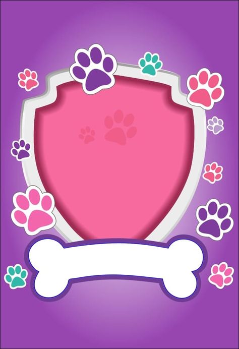 Marco frame estilo Paw Patrol para fotografías, dibujos, imágenes. Vector Editable. Formato: EPS. Skye Paw Patrol Party, Paw Patrol Skye Birthday, Sky Paw Patrol, Paw Patrol Party Decorations, Paw Patrol Birthday Theme, Paw Patrol Decorations, Everest Paw Patrol, Paw Patrol Girl, Skye Paw